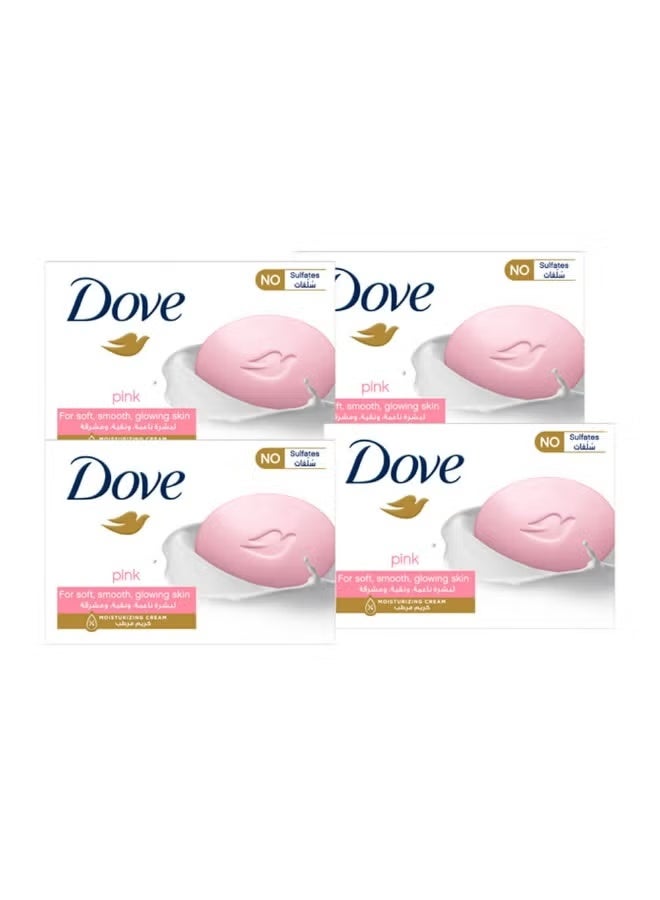 صابون بار كريم الجمال الوردي، 125غ × 4 بار